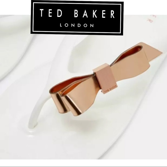 NWT Ted Baker Suszie Jelly Flip Flop Bow Detail Sandals - Picture 7 of 14
